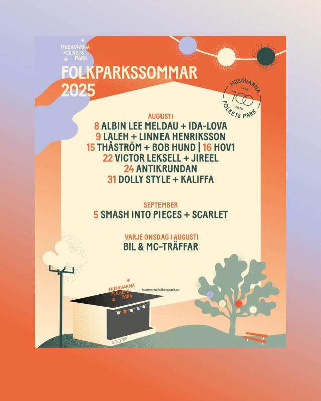 Affisch Folkparksommar Huskvarna Folkets Park