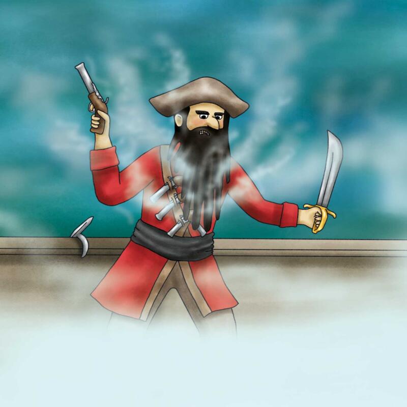 Piraten Kapten Svartskägg var en känd pirat.