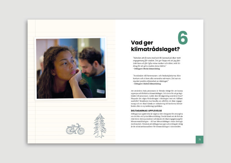 Uppslag i boken Klimatrådslag, kapitel 6