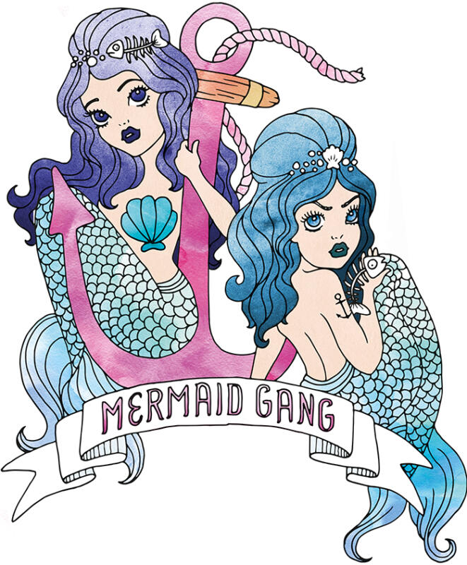 Illustration till temporära tatueringar för barn.