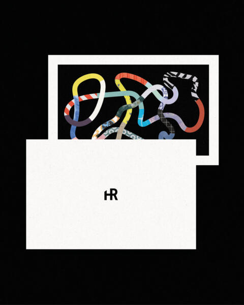 Workshopkort för netverk event med konstillustration, tryckt och digitalt