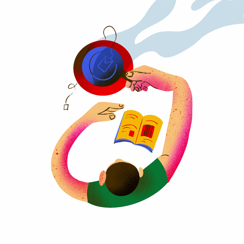 Gif av en kille som dricker te