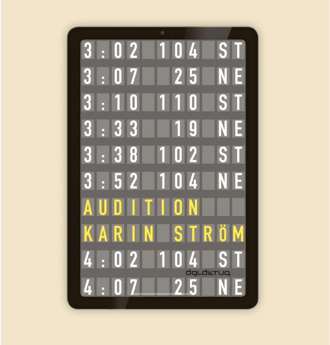 Agnes Stenqvists design av omslag till e-novellen 