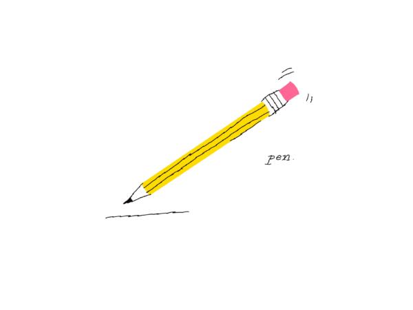 En gul blyertspenna