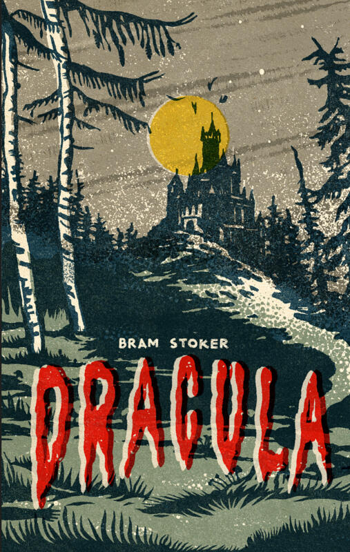 Omslag Bram Stokers "Dracula", av Myndigheten för tillgängliga medier, LL-förlaget