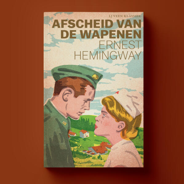 Cover for "A Farewell to Arms" (Afscheid van de wapenen) by  Ernest Hemingway, for the Dutch publisher AtlasContact