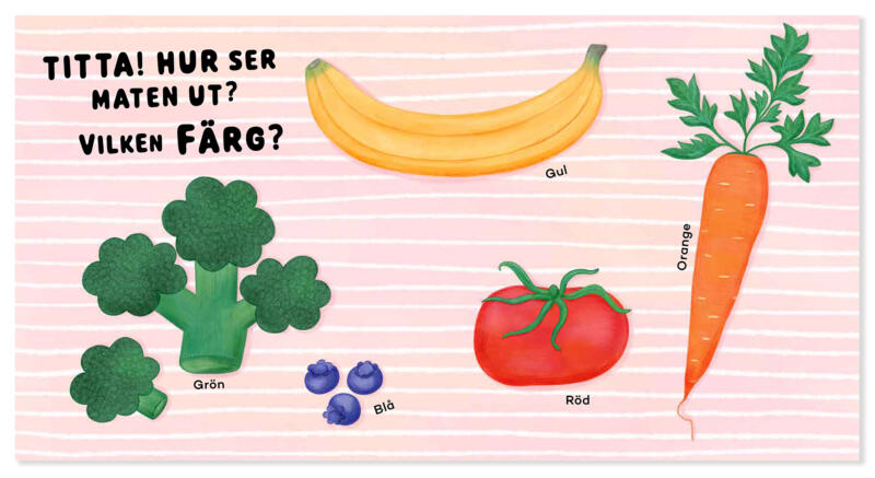 Illustration of colourful vegetables and fruit