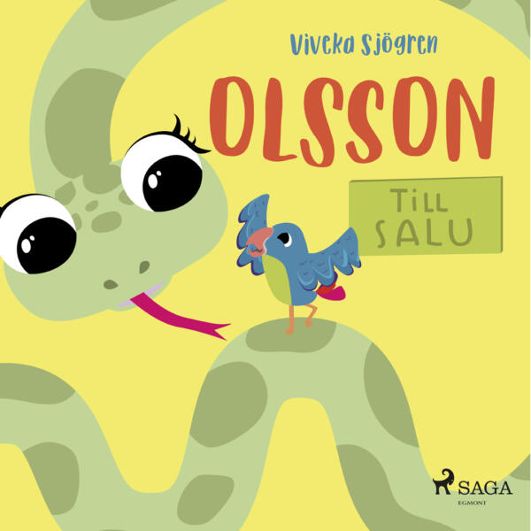 Ljudboksomslag, Olsson till salu. Viveka Sjögren författare.