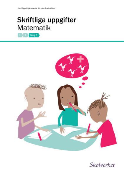 Bild till Skolverkets kartläggningsmaterial. Ämne Matematik. Lågstadiebarn under ett mattelektion.