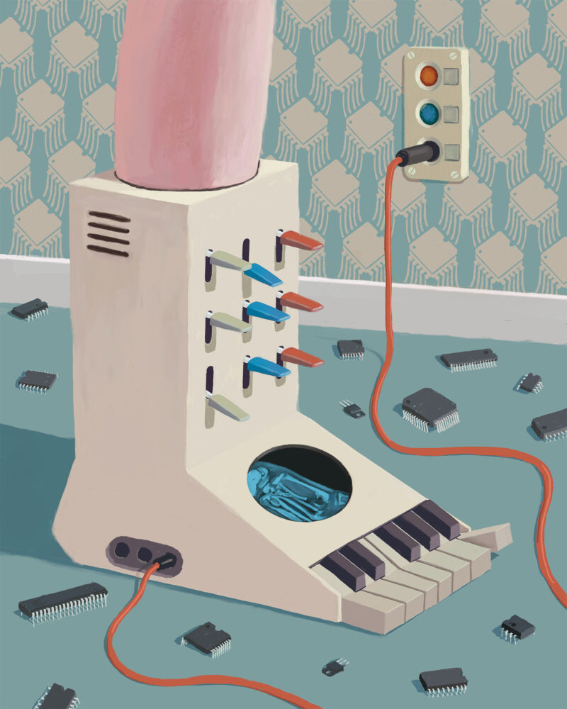 Illustration of x-ray sock
