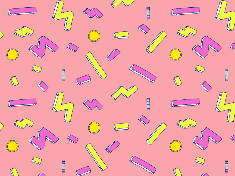 illustration med konfetti i olika färger