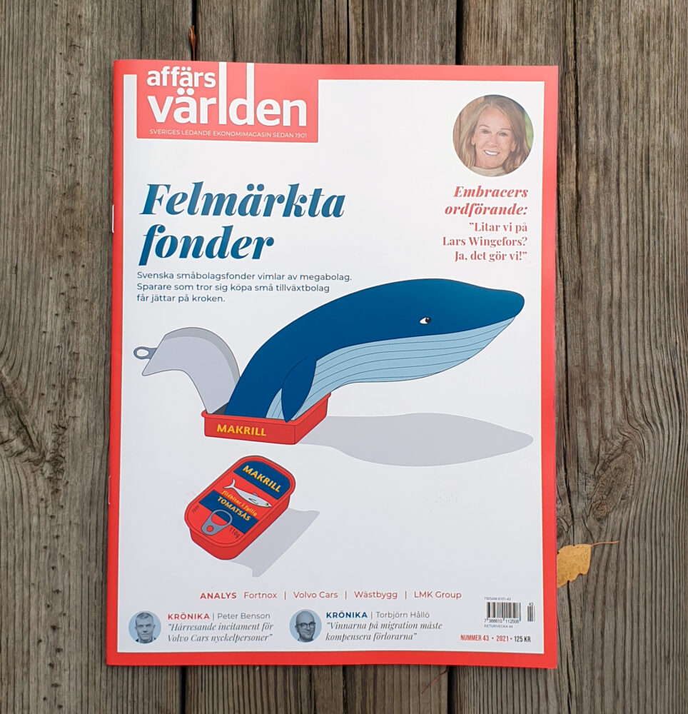 Grafisk form / layout och illustration av Affärsvärlden tidning