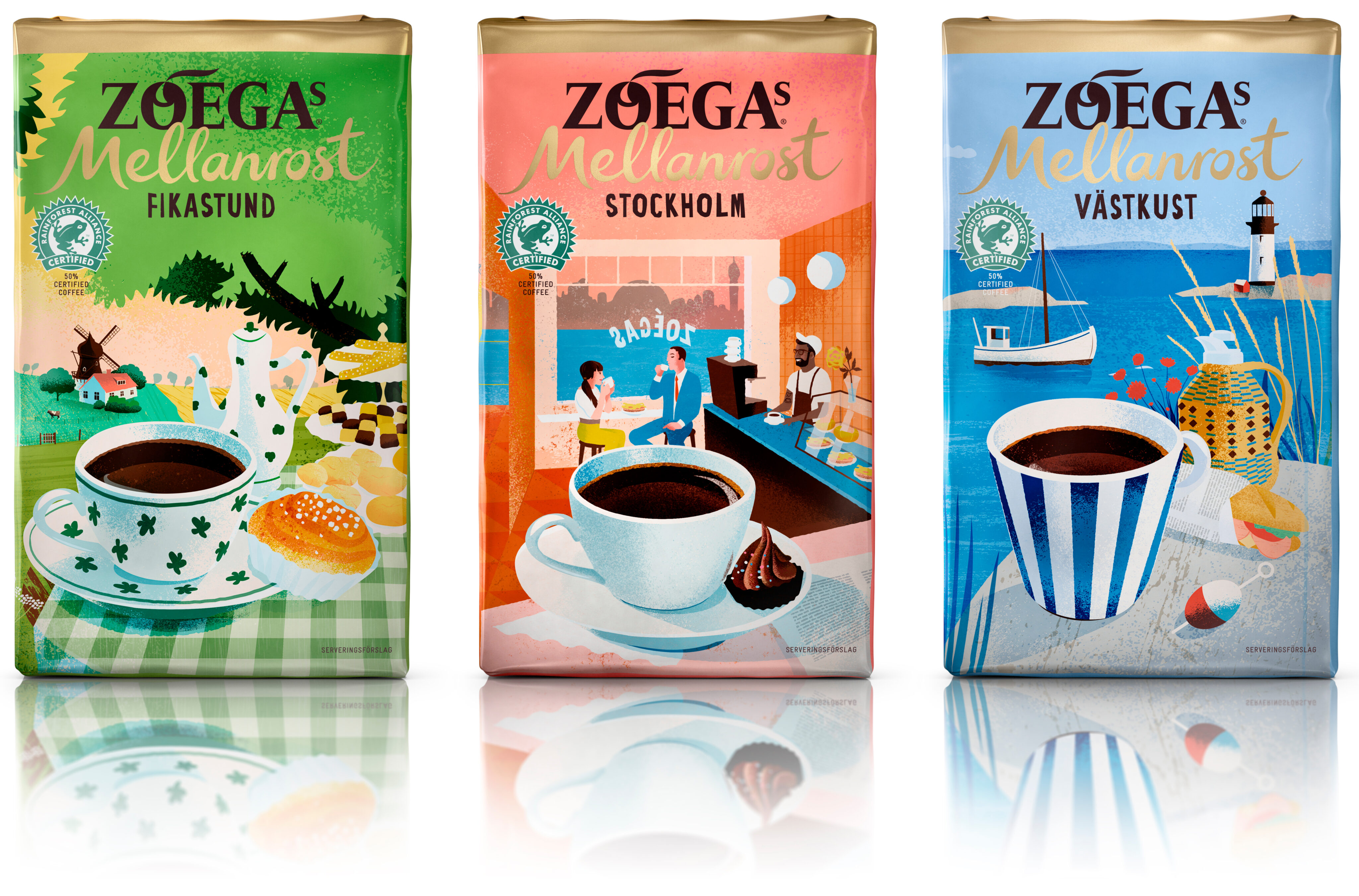 kaffe, förpackning, illustration, zoega, zoegas, jens magnusson,