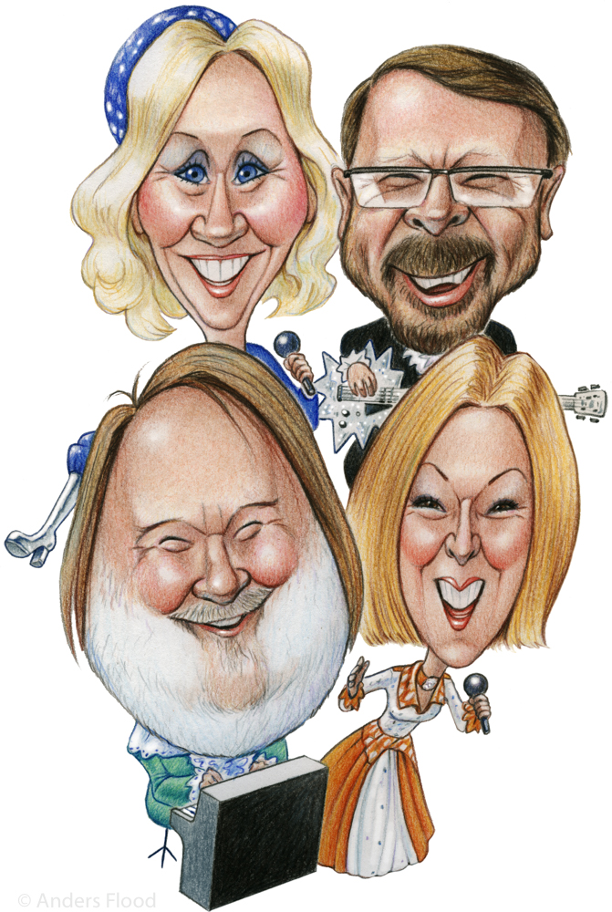 ABBA caricatures