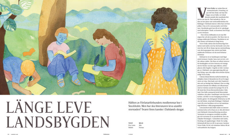 Tidningsillustration. 