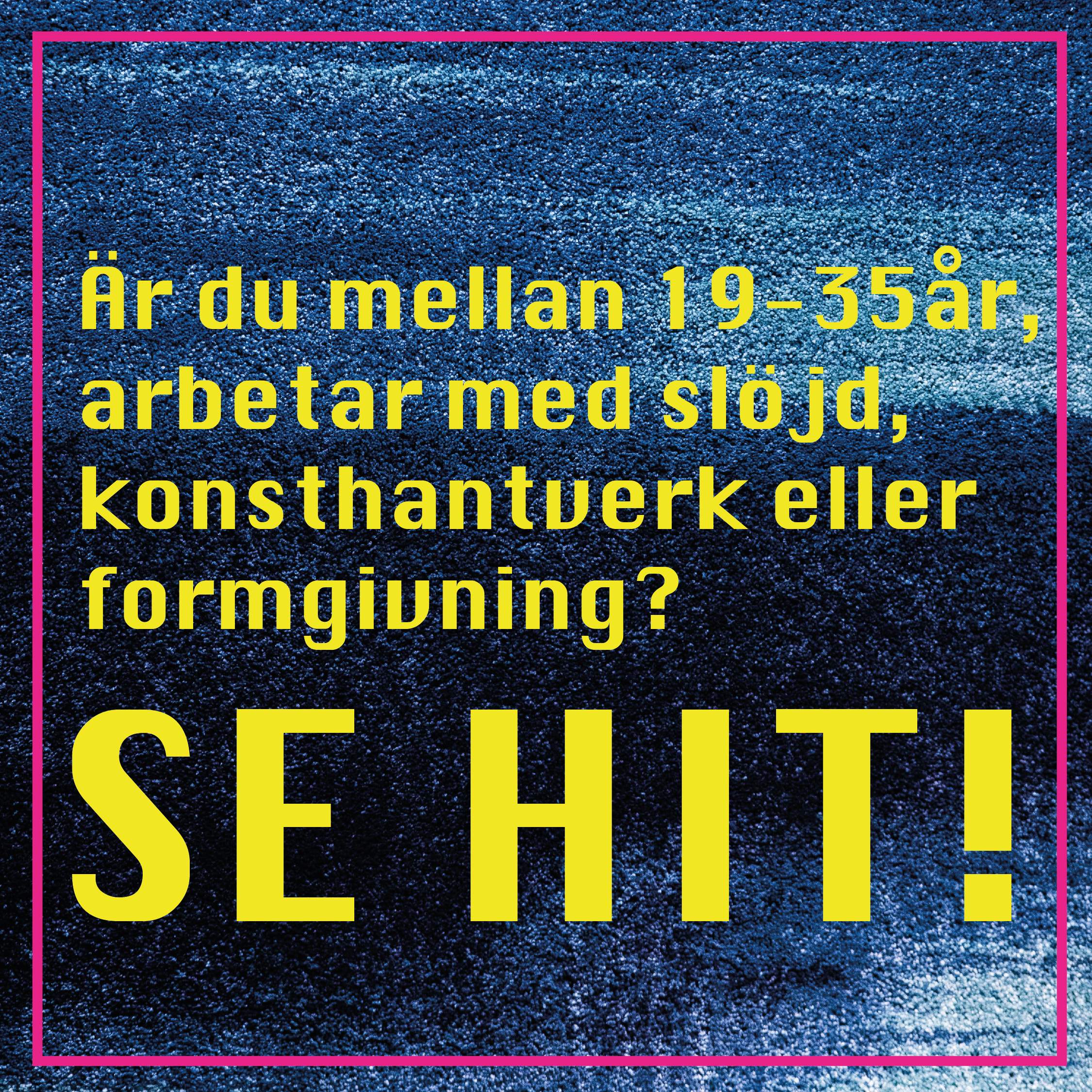 Text stipendium för formgivare 19-35 år.