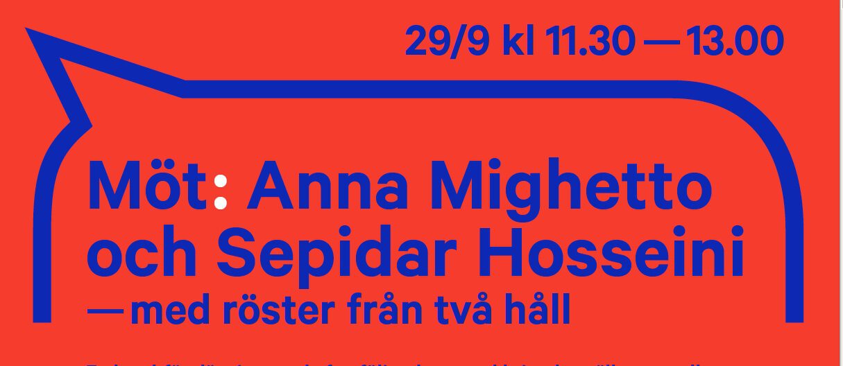 Text Möt Anna Mighetto och Sepidar Hosseini