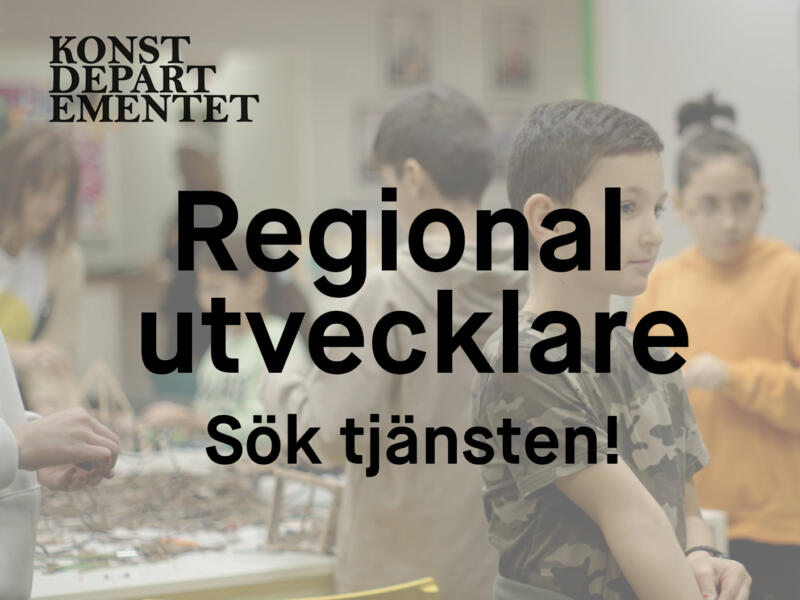 Bild på barn och texten regional utvecklare