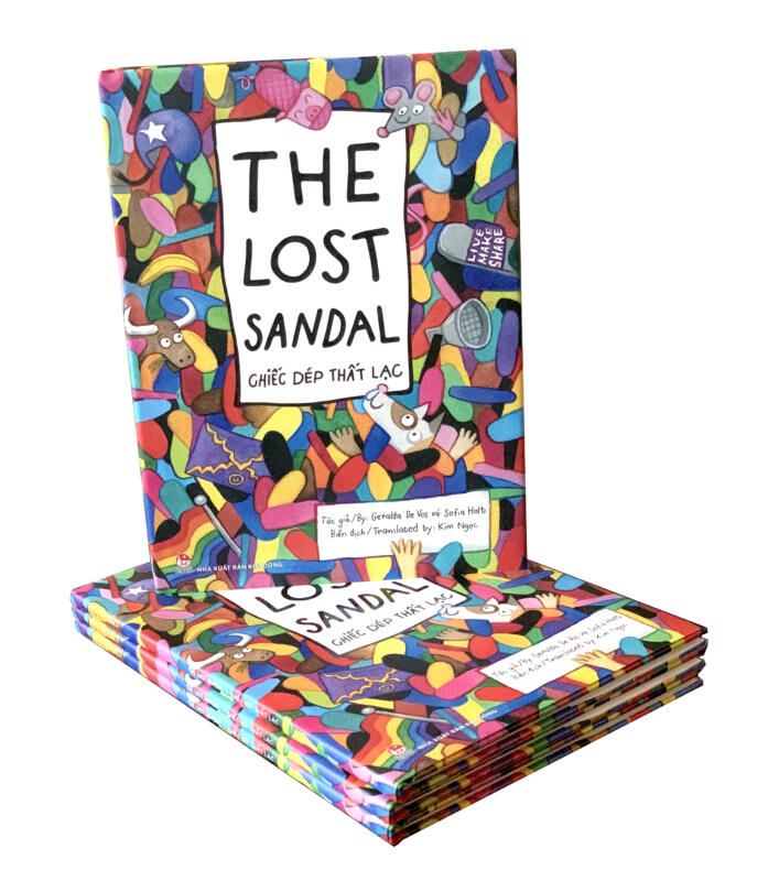 Omslagsbild till barnboken The lost sandal målad i akvarell