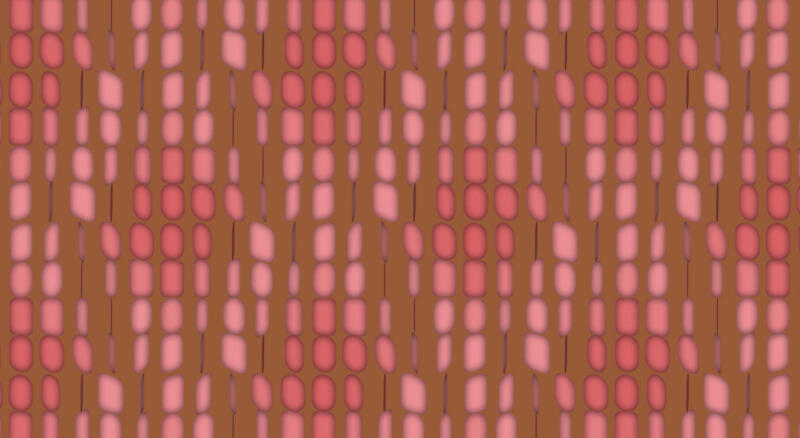 Animerat mönster i färgerna brun och rosa