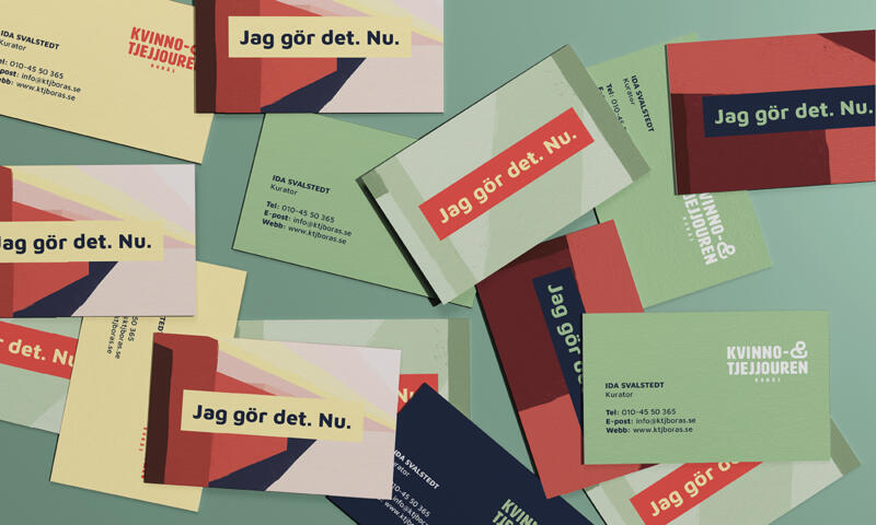 Mockup image of a pile of business cards