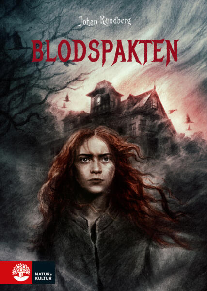 Bokomslag av flicka framför ett stort hus. Mörkt och skrämmande.