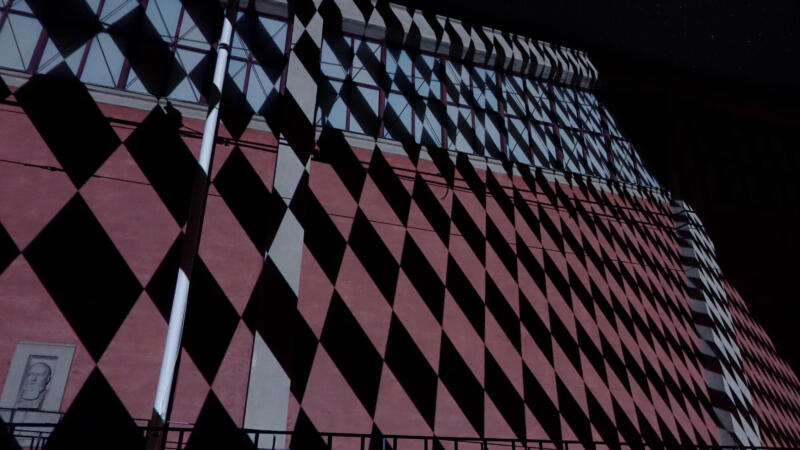 Close up of light mural at Liljevalchs