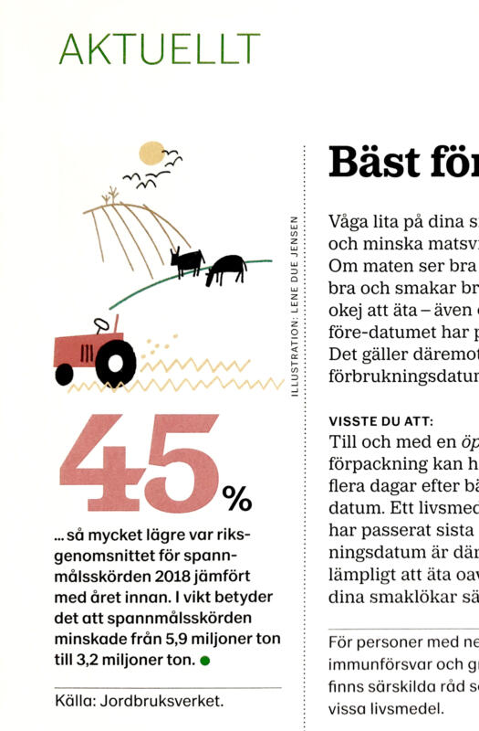 Illustration av åker och traktor.