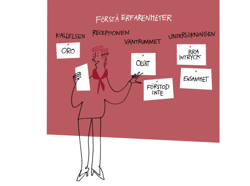 Illustration av kvinna som håller föredrag.