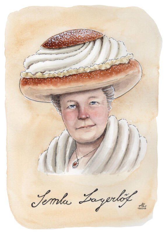 Porträtt av författarinnan Semla Lagerlöf