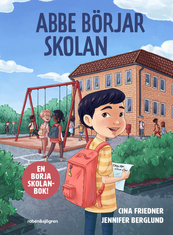Omslagsbild av barnboken Abbe börjar skolan