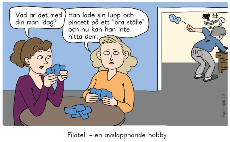 Serieruta om filateli i tidskriften Filatelisten