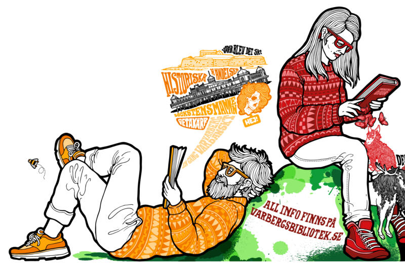 Illustrationer som tryckts i storformat och sedan monteras på en buss/fordonsytor.