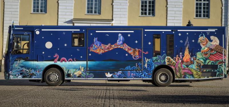 Bokbuss Bokbussen Offentlig konst