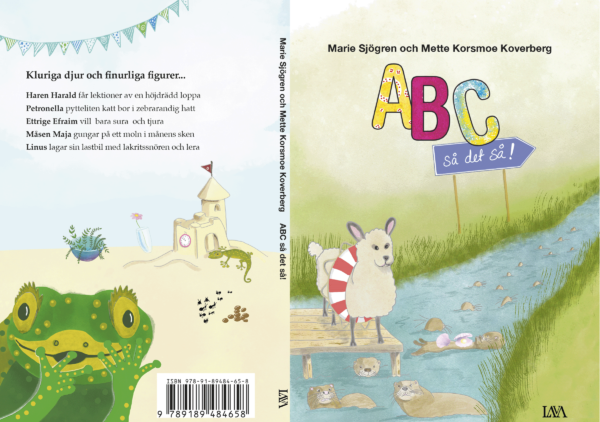 bokomslaget till ABC boken ABC så Det så. Här finns fåret Ulrik som inte kan simma och ödlan Östen som ordnar kalas för sina tio kusiner