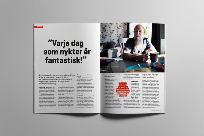 Redesign Byggnads medlemstidningar – uppslag med längre reportage