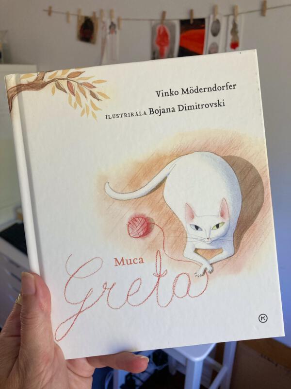 Omslag illustration av en vitt katt