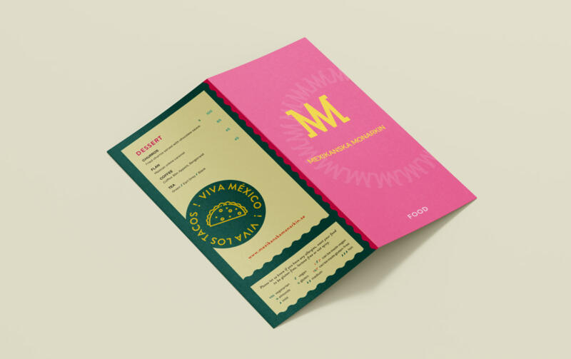 Front and back cover of a Mexican restaurant food menu