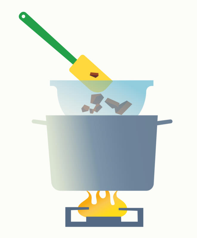 Recept till chokladfondue med smält choklad 