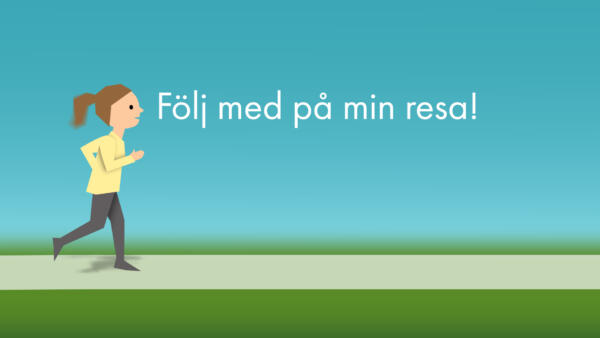 En informativ och pedagogiskt animation som visar hur jag springer längs en tidsaxel och visar min aintressen och vad jag har gått för utbildningar och haft för jobb.