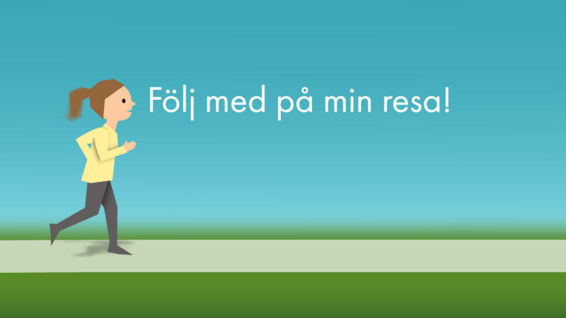En informativ och pedagogiskt animation som visar hur jag springer längs en tidsaxel och visar min aintressen och vad jag har gått för utbildningar och haft för jobb.