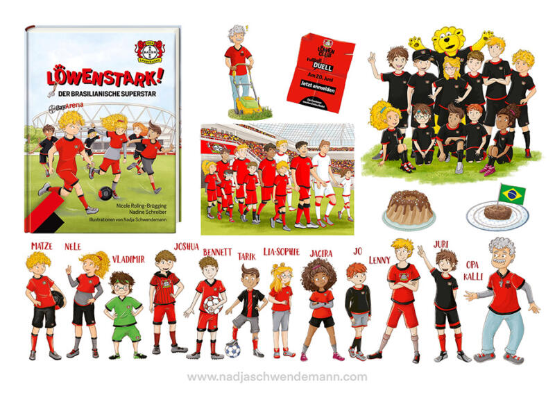 Football klubb, bokomslag, kakor, grasklippare, barngrupp, lekar, affisch, fotbollstadium
