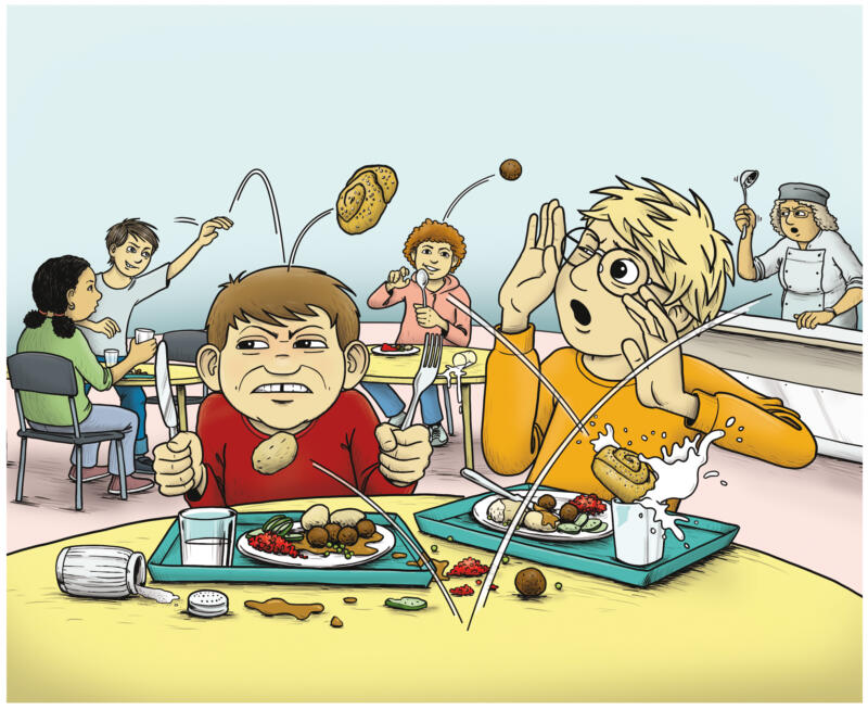 matsal, brickor, lunch, bullar, skola, skolmatsal, skolbasrn, elever