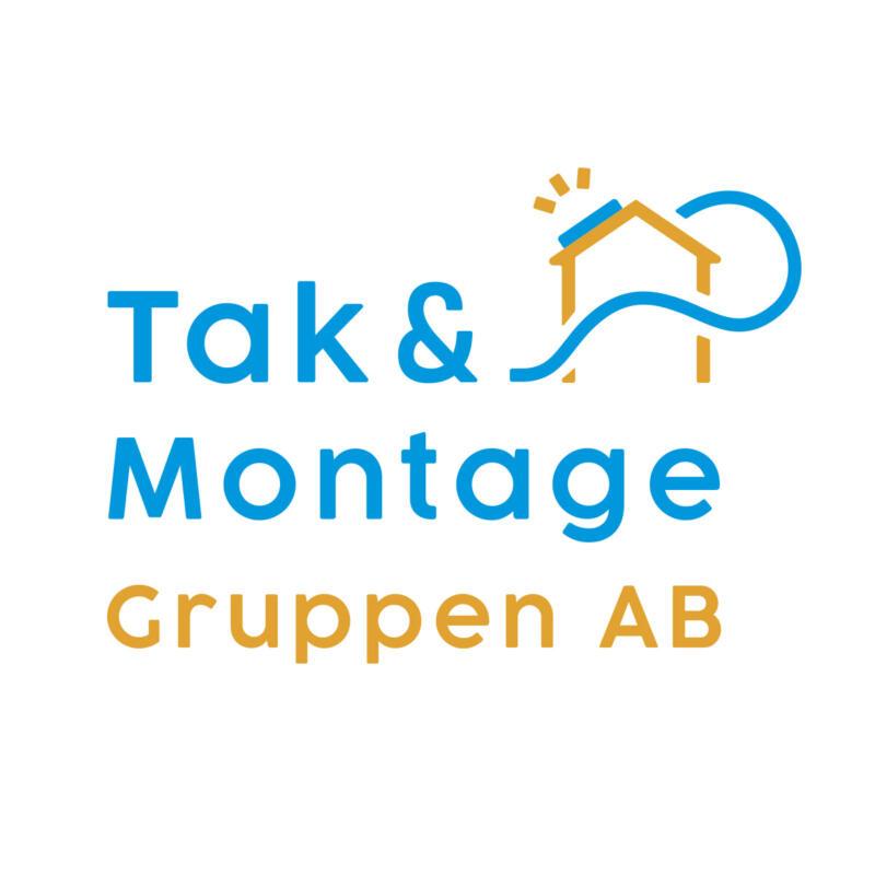 Logo for a roof cleaning company and icon of a house with a solar panel and a water wave cleaning the roof
