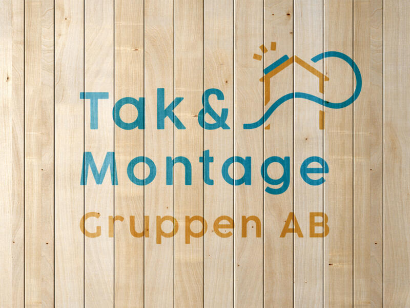 Logo for a roof cleaning company and icon of a house with a solar panel and a water wave cleaning the roof