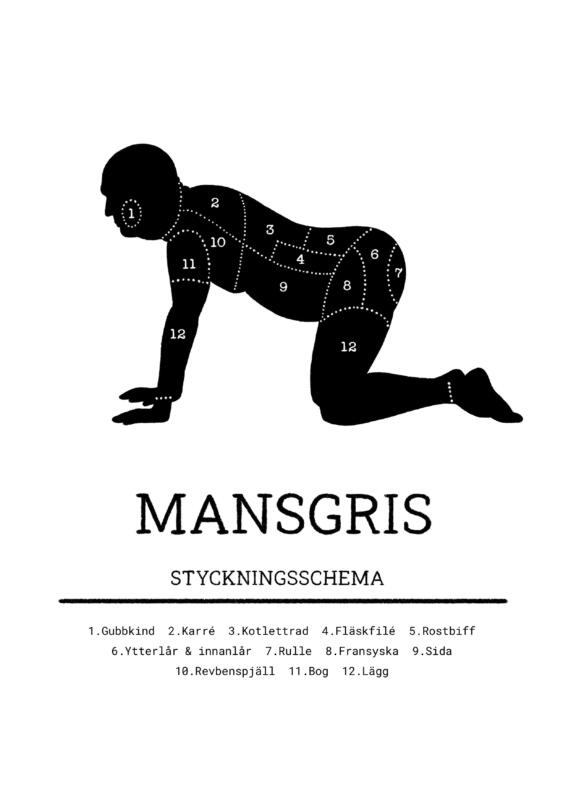 Människa styckningsschema