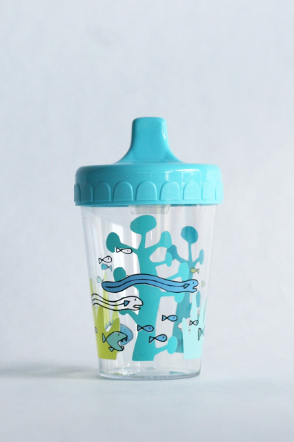 Mugg med mönster Fiskliv design Cilla Lindberg