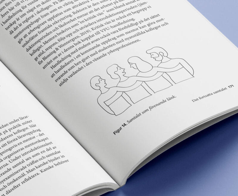 Uppslag med illustration i boken "VFU-handledning"