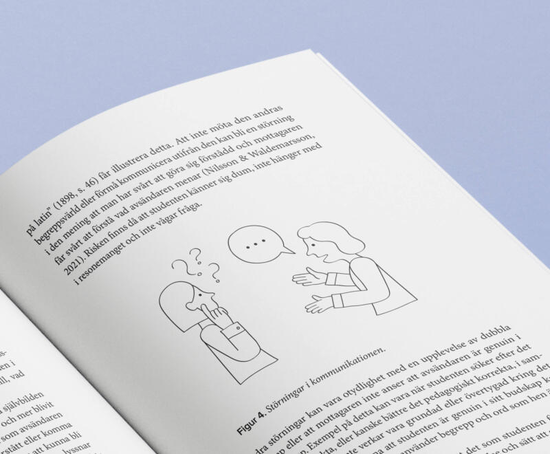 Uppslag med illustration i boken "VFU-handledning"