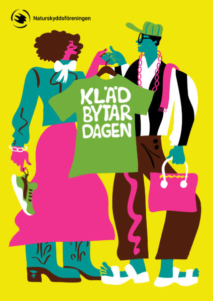 affisch poster klädbytardag miljömedveten recycle clothes swap erica jacobson